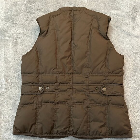 Eddie Bauer Brown Gose Down Filled Puffer Full Zip Vest MEDIUM Womens - Picture 5 of 5